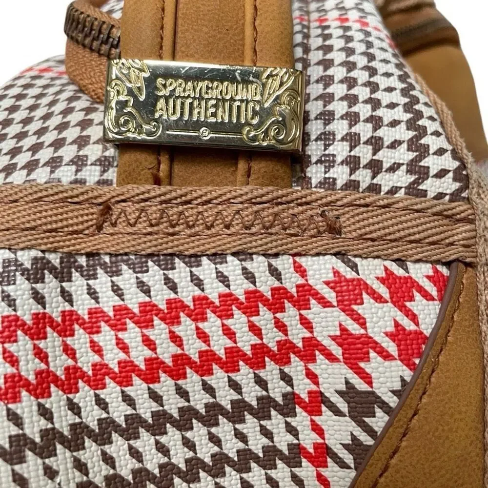 Sprayground Turbo 500 DLXV‎ plaid limited edition backpack tan vegan leather